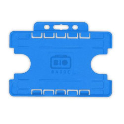 Horizontal double sided badge holder - pack of 100 -BLUE