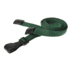 Lanyard with safety breakaway device, pack of 100 DARK GREEN