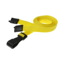 Lanyard with safety breakaway device (pack 100 yellow) 10mm