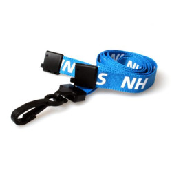 NHS Lanyards with breakaway & plastic "J" clip, pack of 100