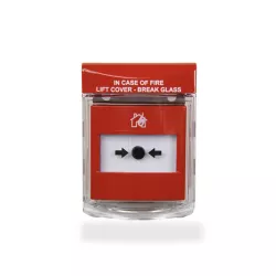 Perspex Break Glass Cover With Red Header