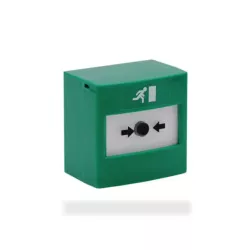 STI Resettable Break Glass Unit (Surface, Double Pole, Green)