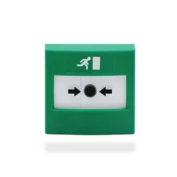 STI Resettable Break Glass Unit (Flush, Double Pole, Green)