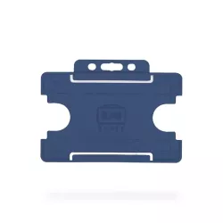 BioBadge Single-Sided Open-Faced Cardholder (Pack of 100) (Landscape, Dark Blue)
