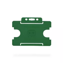 BioBadge Single-Sided Open-Faced Cardholder (Pack of 100) (Landscape, Dark Green)