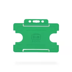 BioBadge Single-Sided Open-Faced Cardholder (Pack of 100) (Landscape, Light Green)