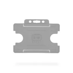 BioBadge Single-Sided Open-Faced Cardholder (Pack of 100) (Landscape, Grey)