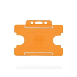 BioBadge Single-Sided Open-Faced Cardholder (Pack of 100) (Orange, Landscape)