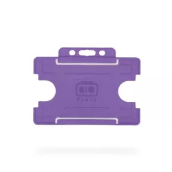 BioBadge Single-Sided Open-Faced Cardholder (Pack of 100) (Landscape, Purple)