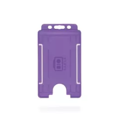 BioBadge Single-Sided Open-Faced Cardholder (Pack of 100) (Portait, Purple)