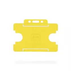 BioBadge Single-Sided Open-Faced Cardholder (Pack of 100) (Yellow, Landscape)