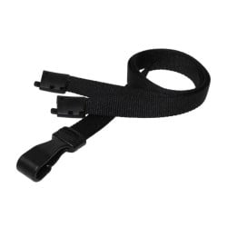 Black Plain Lanyards with Safety Breakaway, 10mm (L-B-BKP) - Pack of 100