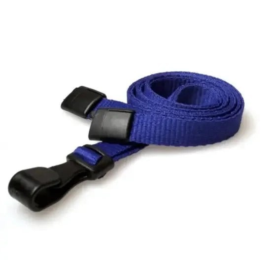 Dark Blue Plain Lanyards with Safety Breakaway, 10mm (L-B-DBP) - Pack of 100