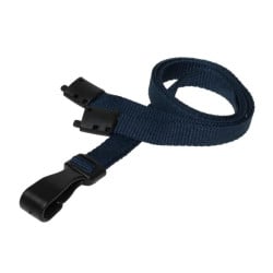 Navy Blue Plain Lanyards with Safety Breakaway, 10mm (L-B-NBP) - Pack of 100