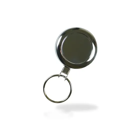 Chrome Badge Reel With Ring Fitting (Single)