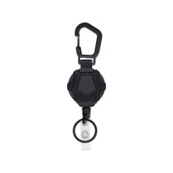 Heavy Duty Badge Reel - High Strength Carabiner with Strap Clip and Ring Fitting - Pack of 10
