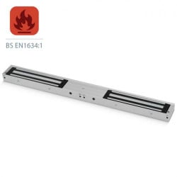 ICS Double Mini Surface Mount Maglock, 2 x 600lbs HF, 12/24V DC - FIRE RATED - FR-U10004