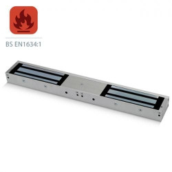 ICS Double Standard Surface Mount Maglock with Door status, 2 x 1200lbs HF, 12/24V DC - FIRE RATED - FR-U10060DSU