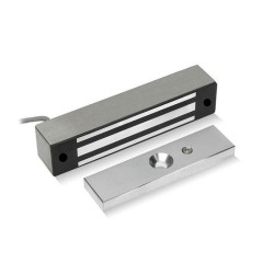 ICS Monitored Mini Stainless Steel Weatherproof Maglock, 12V DC - Rear Cable Entry - G600M-BCE