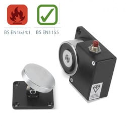 ICS Fire Rated Wall Mount Door Hold Open Magnet in Black powder-coat finish - 24V DC - GD830S-24